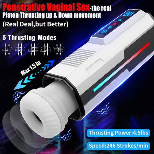 Premium Auto-Thrusting Male Masturbator | Sleek Pocket Stroker for Men