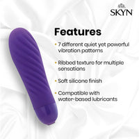 SKYN Shiver Bullet Massager with 7 Speed Settings - Purple