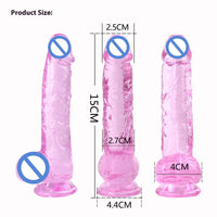 Crystal TPE Dildo for Women | Realistic Simulation | 3 Colors