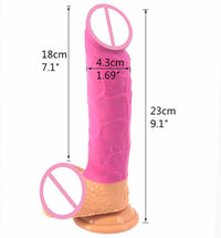 Realistic Silicone Dildo | Smooth Simulation Toy for Women | 3 Colors