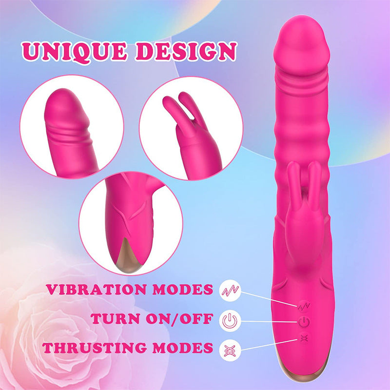 Rose Automatic Retractable Vibrator | Dual-Mode Clitoral Massager for Women
