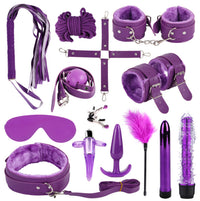 BDSM Leather & Plush Binding Suit | Complete Couples Restraint Kit