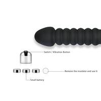 10-Frequency Silicone Vibrating Massager for Women | Black & Purple