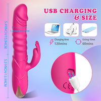 Rose Automatic Retractable Vibrator | Dual-Mode Clitoral Massager for Women